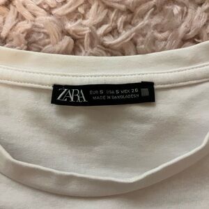 White Zara crop top